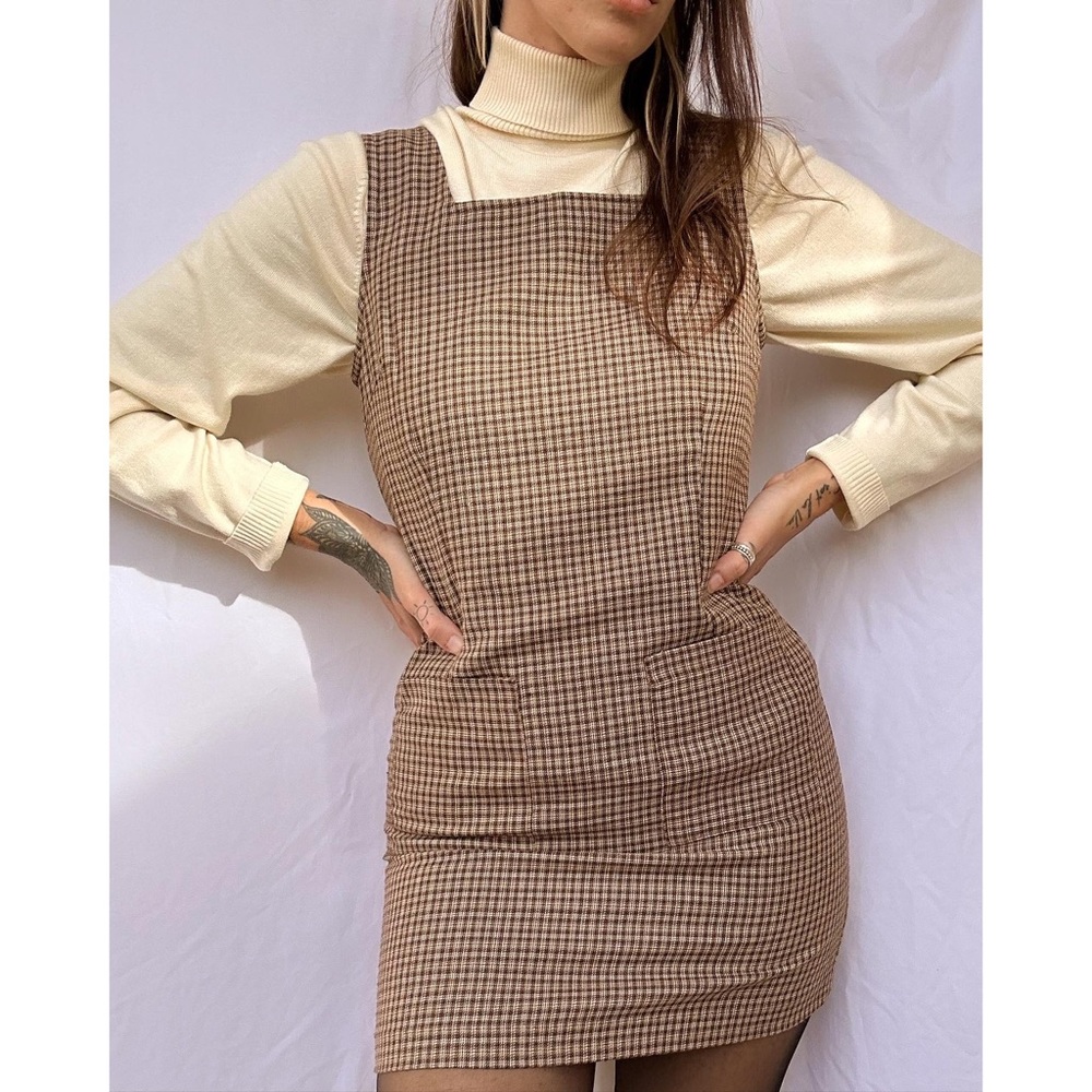 ✽ vintage 90s plaid mini dress ✽